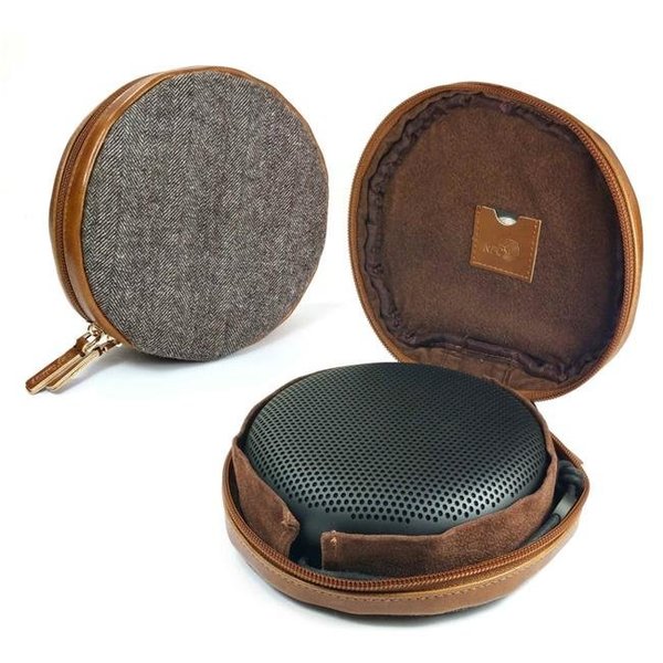 Ashtead Retail & Wholesale Tuff Luv C8-54 Herringbone Tweed NFC Travel Case for Bang & Olufsen BeoPlay A1 Bluetooth Speaker - Brown C8_54